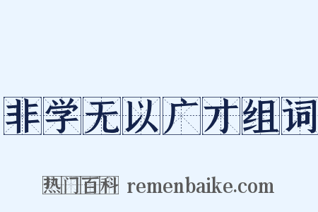 非学无以广才组词是什么意思的图片